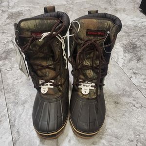 TIMBER WOLF TERMOLITE RUBBER BOTTOM  MEN'S Hunting  BOOTS  Camouflage lace up  7
